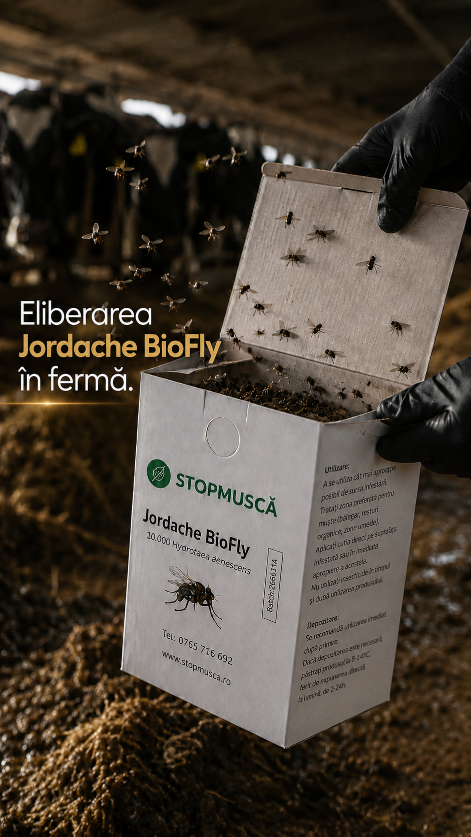 Eliberarea Jordache BioFly în fermă