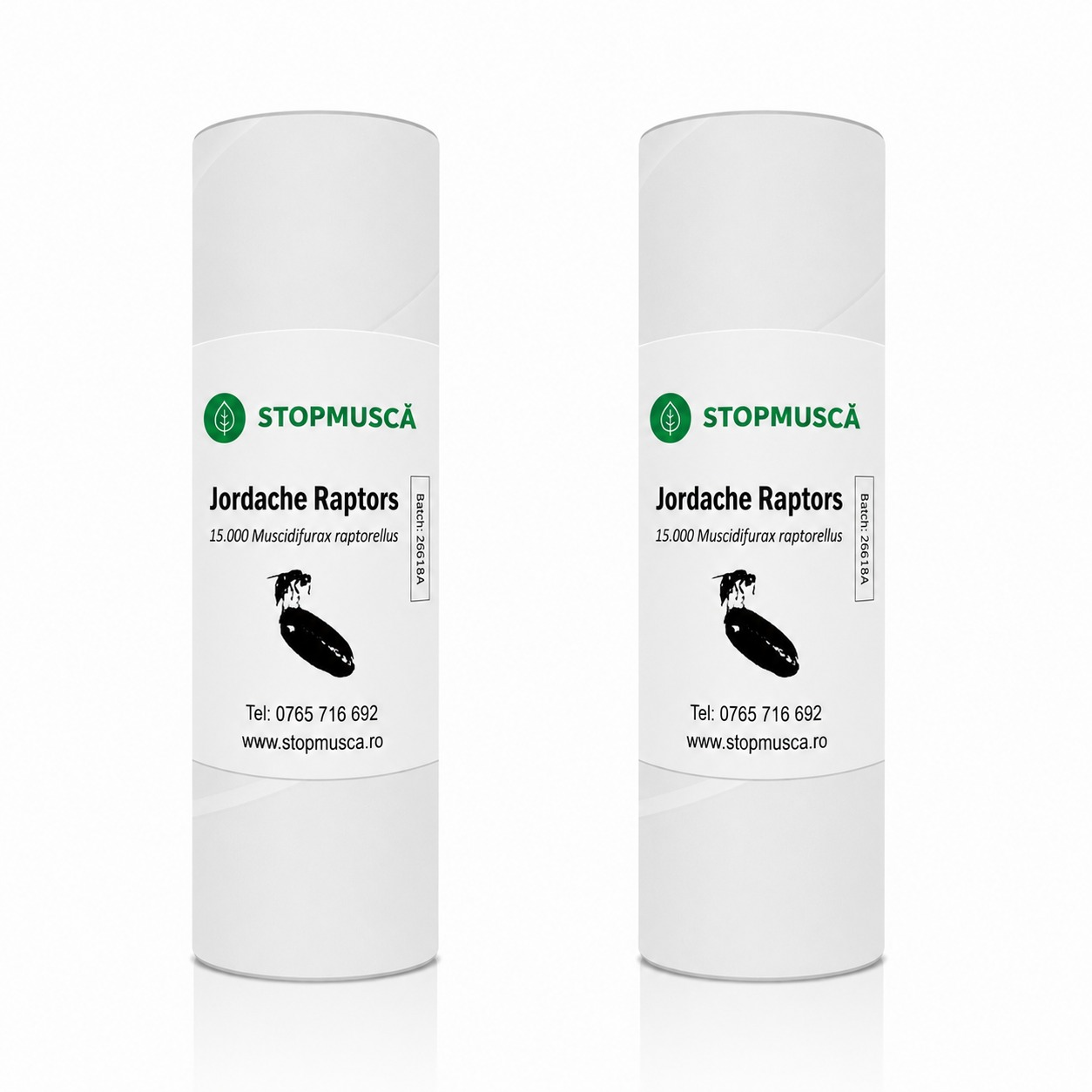 Jordache Raptors — ambalaj cu 15.000 Muscidifurax raptorellus